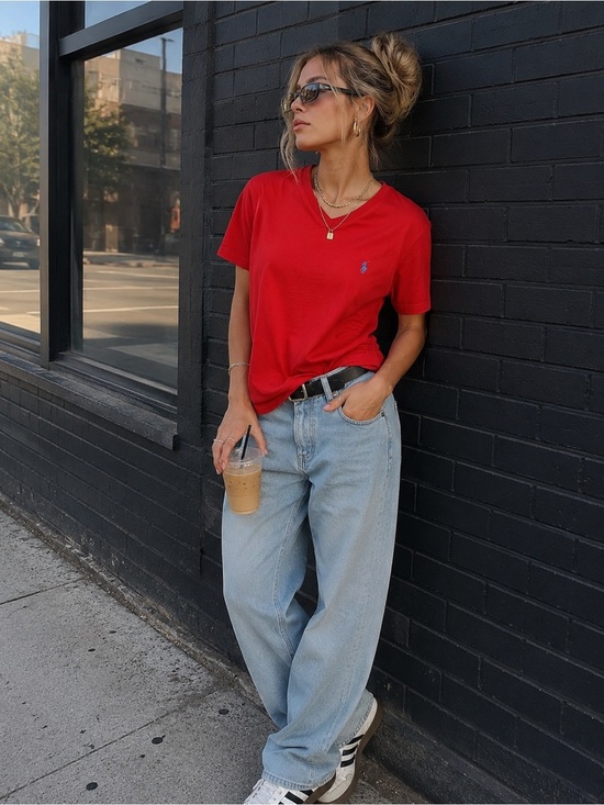U.S. Polo Assn. Other - U.S. Polo Assn. Red V-Neck Short Sleeve Tee